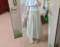 UR2026春季新款女裝休閑松緊腰超寬松高腰A字半裙UWM550036 淺灰 S (XS-S) 曬單實(shí)拍圖