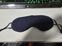 MUJI便攜式?jīng)龈须p面眼罩 遮光 附收納袋 居家旅行睡眠 藏青色 曬單實(shí)拍圖