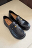 百麗（Belle）元寶樂(lè )福鞋女鞋2026春季新款商場(chǎng)同款羊皮黑色小皮鞋E9L1DAA6預售 黑色 39 (245mm) 曬單實(shí)拍圖