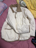 【京東直采】90絨輕薄羽絨服女短款小個(gè)子時(shí)尚休閑外套春節不打烊 米白 M 曬單實(shí)拍圖
