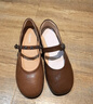 天美意羊脂軟糖羊皮復古瑪麗珍軟底小皮鞋平底鞋女淺口單鞋2026春季新款 雙子扣款-啡色（羊皮） 38 曬單實(shí)拍圖