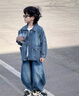 鄰家米其（LINJIAMIQI）兒童牛仔套裝春裝男孩帥氣2026新款春季寶寶男童裝春秋款小孩衣服 XT8080（外套+褲子）-藍色 110 碼/身高110cm左右（3-4歲） 曬單實(shí)拍圖