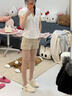 HOLLISTER小海鷗圖案甜美波點(diǎn)V領(lǐng)短袖襯衫26春夏女裝340-6134 白色 S (165/84A) 尺碼偏大，建議小一碼 曬單實(shí)拍圖