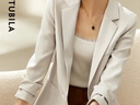 尚都比拉春秋氣質(zhì)通勤西服女士外套職業(yè)正裝簡(jiǎn)約小西裝女高級感 云霜 XL  曬單實(shí)拍圖