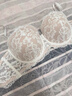 Eresg輕奢品牌文胸套裝女法式蕾絲內衣女小胸聚攏收副乳防下垂胸罩 白色套裝 70B 曬單實(shí)拍圖