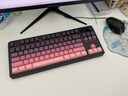 狼蛛（AULA）S3187/S99無(wú)線(xiàn)藍牙有線(xiàn)三模鍵盤(pán)鼠標套裝機械手感側刻電腦鍵盤(pán) RGB靜音鍵盤(pán)辦公游戲電競專(zhuān)用 S3187三模RGB【黑莓粉】84鍵 曬單實(shí)拍圖