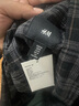 H&M男式襯衫春季商務(wù)寬松版紋理感長(cháng)袖襯衣上衣1273696 黑色/格紋 M 175/100 曬單實(shí)拍圖