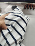 Olrain歐芮兒條紋長(cháng)袖T恤女裝春季新款小眾設計感口袋刺繡上衣 條紋 M 曬單實(shí)拍圖
