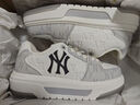MLB官方運動(dòng)鞋女鞋子 春夏禮物學(xué)長(cháng)鞋老花休閑鞋增高板鞋 3ASXM036N 紐約洋基隊/灰色 37.5 (235mm) 曬單實(shí)拍圖