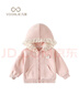 凡獵VOONLIE女童外套春裝2026新款兒童洋氣時(shí)髦小童公主衣服寶寶連帽上衣春秋 粉色 90 cm 曬單實(shí)拍圖