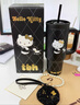野獸派家居（tbh）杯子Hello Kitty不銹鋼吸管保溫杯大容量水杯禮物 菱格紋 900ml 曬單實(shí)拍圖