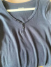 森馬（Semir）短袖T恤女夏季短款V領(lǐng)半開(kāi)襟套頭衫緊身正肩2026上衣109326100046 曬單實(shí)拍圖