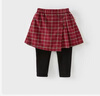 戴維貝拉（DAVE＆BELLA）女寶寶假兩件打底裙褲加絨女童冬裝褲子新款兒童保暖休閑長(cháng)褲童褲 紅色【現貨】 120 cm（建議身高110-120cm） 曬單實(shí)拍圖