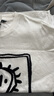UR2026夏季新款男裝時(shí)髦休閑撞色棉刺繡印花短袖T恤UMM460023+ 本白 M 曬單實(shí)拍圖