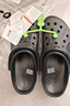 卡駱馳（CROCS）貝雅洞洞鞋男鞋女鞋輕便耐磨一腳蹬拖鞋休閑鞋百搭花園鞋|10126 黑色-001 43 (270mm) 曬單實(shí)拍圖