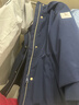 哈吉斯（HAZZYS）品牌童裝女童外套秋新款三防透氣彈力挺括有型連帽厚風(fēng)衣 藏藍 130 曬單實(shí)拍圖