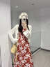 茵曼（INMAN）繁花裙|海邊度假風(fēng)打攬吊帶連衣裙2026夏季女裝新款無(wú)袖紅色裙子 紅色 M 曬單實(shí)拍圖