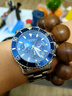 冠琴（GUANQIN）瑞士認證手表男士機械風(fēng)格 石英表 水鬼系列高奢百搭夜光防水男表 精鋼藍面-水鬼系列-禮盒包裝 曬單實(shí)拍圖
