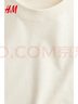 H&M女裝T恤春季時(shí)尚簡(jiǎn)約休閑圓領(lǐng)內搭短袖上衣0963662 混淺灰色136 L 170/104 曬單實(shí)拍圖