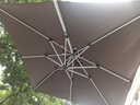 紫葉（ziye）戶(hù)外遮陽(yáng)傘庭院傘太陽(yáng)能LED帶燈傘花園露臺崗亭大雨擺攤傘太陽(yáng)傘 特價(jià)款2.5米方形【配370斤水箱】80MM傘桿 曬單實(shí)拍圖