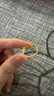 六福珠寶光影金足金雙環(huán)碎碎冰實(shí)心手工繞金線(xiàn)工藝黃金戒指計價(jià)GJG0215DS 12號-1.83克(含工費280元) 曬單實(shí)拍圖