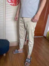 馬克華菲夏季男士冰絲小腳休閑褲薄款褲九分褲修身直筒商務(wù)韓版長(cháng)褲子西褲 米白 33 曬單實(shí)拍圖