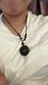 京瑩天然黑曜石吊墜男女款護身符平安扣轉運項鏈送男女友本命年禮物 曬單實(shí)拍圖