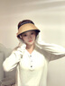 Charm Kendo遮陽(yáng)帽女空頂防曬帽夏季戶(hù)外大帽檐沙灘草帽騎車(chē)遮臉太陽(yáng)帽 卡其色 曬單實(shí)拍圖