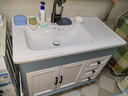 波彼（BOBI）陶瓷一體盆左側邊盆洗手盆單盆4850寬浴室柜實(shí)心臺盆洗臉面池定制 【91*48cm】左盆+下水器+安裝膠 曬單實(shí)拍圖