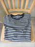 德瑪納【裸感體驗】夏季撞色圓領(lǐng)條紋打底衫落肩寬松小個(gè)子氣質(zhì)女式t恤 曬單實(shí)拍圖
