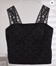 愛(ài)慕蕾絲貼貼凈痕蕾絲方領(lǐng)寬肩帶杯背心女可疊搭可外穿 黑色400 M 165 曬單實(shí)拍圖