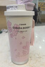 Vanow保溫杯櫻花女生咖啡陶瓷內膽吸管杯子閨蜜生日禮物家居館水杯 曬單實(shí)拍圖