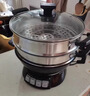 蘇泊爾（SUPOR）鑄鐵電蒸鍋 家用多功能電煮鍋 電火鍋 蒸煮炒菜大容量 雙層蒸籠電熱鍋 ZN32YK13 曬單實(shí)拍圖