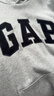 GAP男女裝春季款貼布繡logo連帽衫衛衣經(jīng)典上衣美版 灰色 868453 M 美碼 L亞洲碼180/96A 曬單實(shí)拍圖
