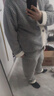 紅豆居家搖粒絨睡衣男秋冬加厚雙面抗靜電青年男士家居服 淺銀灰180/100A 曬單實(shí)拍圖