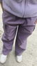 左西童裝女童褲子春裝工裝褲2026新款兒童戶(hù)外耐磨傘兵褲 紫色 140 曬單實(shí)拍圖