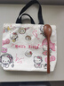 kitty帆布包大容量春夏新款卡通帆布包可愛(ài)通勤包小眾百搭手提包 KT【粉色-無(wú)掛件】 曬單實(shí)拍圖