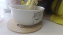 帶蓋泡面碗陶瓷保鮮碗 學(xué)生微波爐專(zhuān)用沙拉碗卡通泡面碗 保鮮碗6寸（花色隨機） 曬單實(shí)拍圖