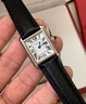 卡地亞（Cartier）手表女 坦克系列石英女表羅馬刻度時(shí)尚女士手表 送女友禮物【】 29.5*22MM皮帶銀盤(pán)WSTA0135 曬單實(shí)拍圖