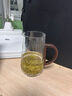 泥也綠茶杯玻璃水杯泡猴魁毛峰專(zhuān)用杯耐高溫男士辦公帶木把透明喝茶杯 曬單實(shí)拍圖