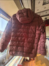 鴨鴨（YAYA）佟麗婭同款秋冬輕薄羽絨服女冬裝短款鴨絨輕型薄款女士保暖外套K 酒紅色 L (165) 曬單實(shí)拍圖
