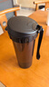 特百惠（Tupperware）茶韻500ml塑料杯男女士學(xué)生運動(dòng)水杯子大容量泡茶杯 酷炫黑 曬單實(shí)拍圖