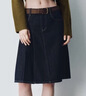 UR2026春季新款女復古休閑腰帶棉質(zhì)牛仔半裙UYU850109+ 靛藍 XS 曬單實(shí)拍圖