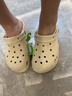 卡駱馳（CROCS）洞洞鞋貝雅云彩女鞋夏季新款休閑透氣厚底增高拖鞋涼鞋208186 208186-11S/冬日白 37-38 (240mm) W7 曬單實(shí)拍圖
