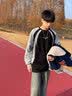 法蔻（farcoko）品牌男士項鏈雙環毛衣鏈嘻哈潮鈦鋼吊墜時尚飾品生日禮物送男友 銀色絢爛雙環項鏈-配60cm珍珠鏈 -【精美高檔禮盒】 曬單實拍圖