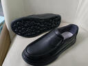 普步仕品牌真皮皮鞋男2026春秋季防滑軟底保暖休閑棉鞋時(shí)尚百搭商務(wù)鞋男 黑色不加絨 40 曬單實(shí)拍圖