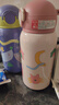 FGA富光兒童保溫杯316不銹鋼帶吸管水壺學(xué)生寶寶喝水杯雙蓋杯子粉 曬單實(shí)拍圖