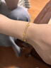 周六福夢(mèng)蝶足金999黃金手鏈女生日禮物計價(jià)A0713018 約2.74g 16+3cm 曬單實(shí)拍圖