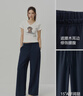 森馬（Semir）休閑褲女夏肌理木耳邊松緊腰寬松垂感長(cháng)褲2026闊腿褲109326127015 曬單實(shí)拍圖