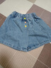 G.duck童裝女童短褲夏季薄款外穿兒童夏裝女孩洋氣牛仔裙褲中大童熱褲潮 藍色 160 建議150-160cm12-13歲 曬單實(shí)拍圖